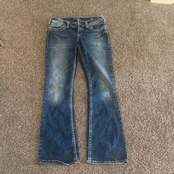 Silver Jeans Women's Wide Leg Denim in Classic Blue - Picture 1 of 5
